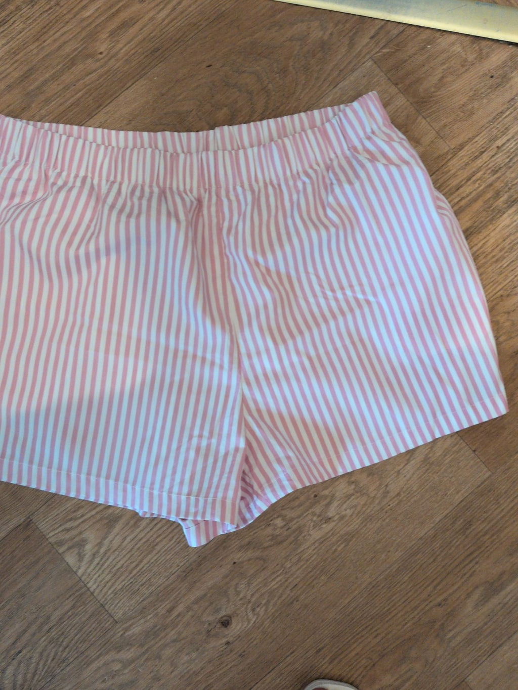 2XL Pink Stripe Elasticated Pyjama Shorts