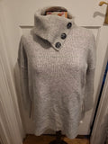 Mens Pep&Co Size Medium Grey High Neck Pullover Jumper