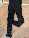 Zara Medium Black Elasticated Straight Trousers