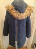 Ladies Craighoppers Size 12 Navy Faux Fur Lined Coat
