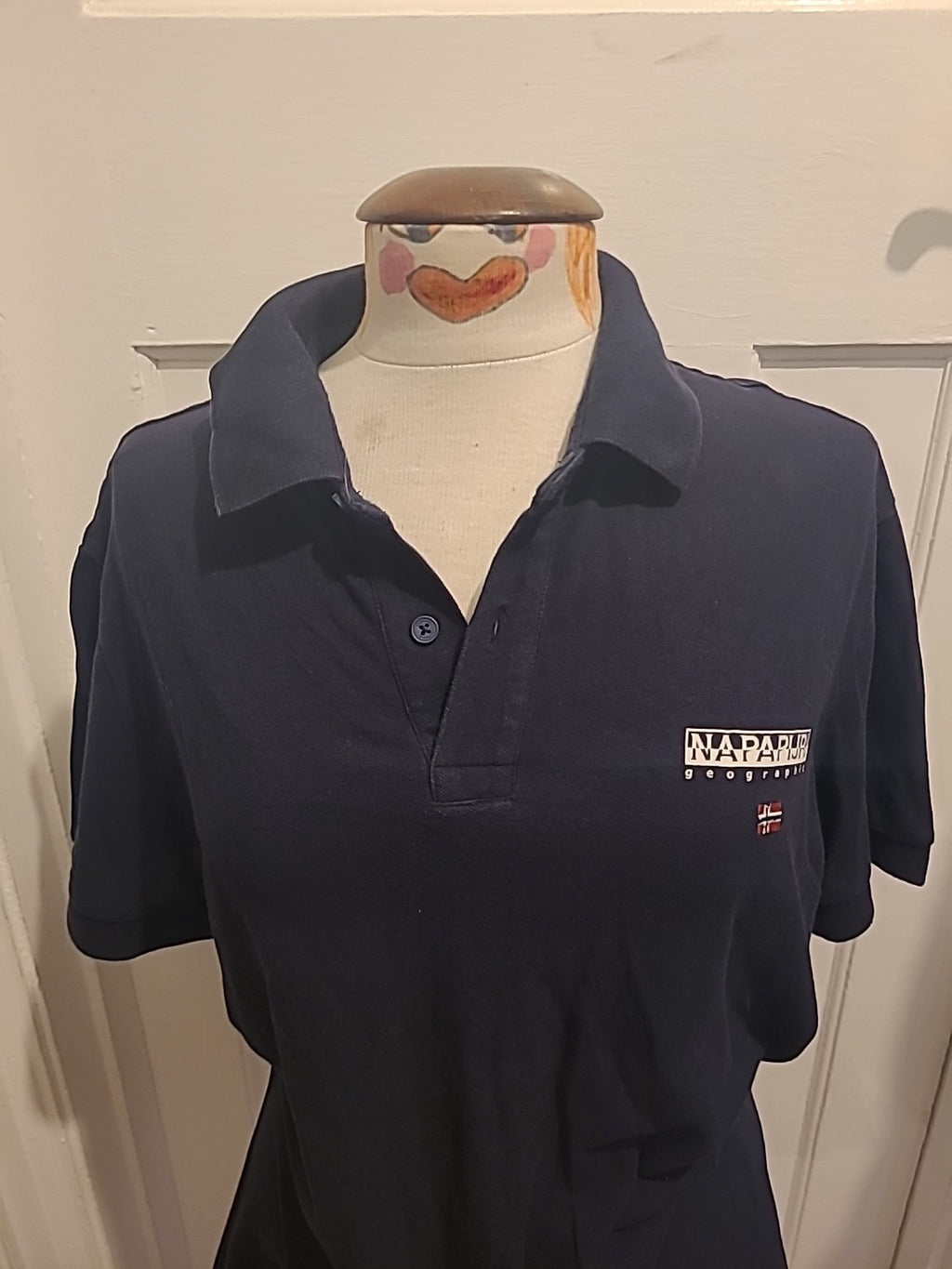 Mens Napapijri Size Large Navy Polo