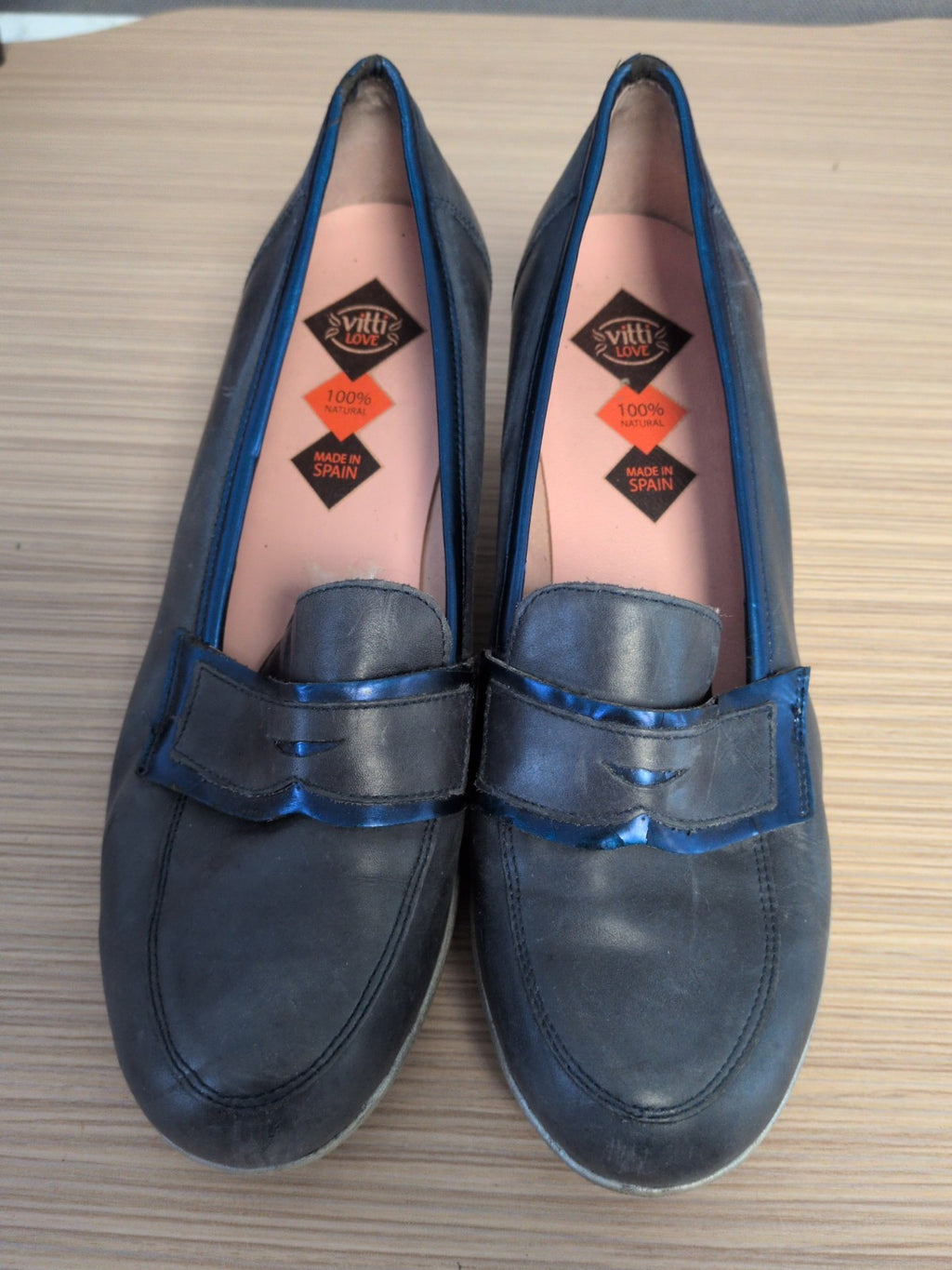 Vitti Love 100% Natural Navy Blue Shoes EU 40