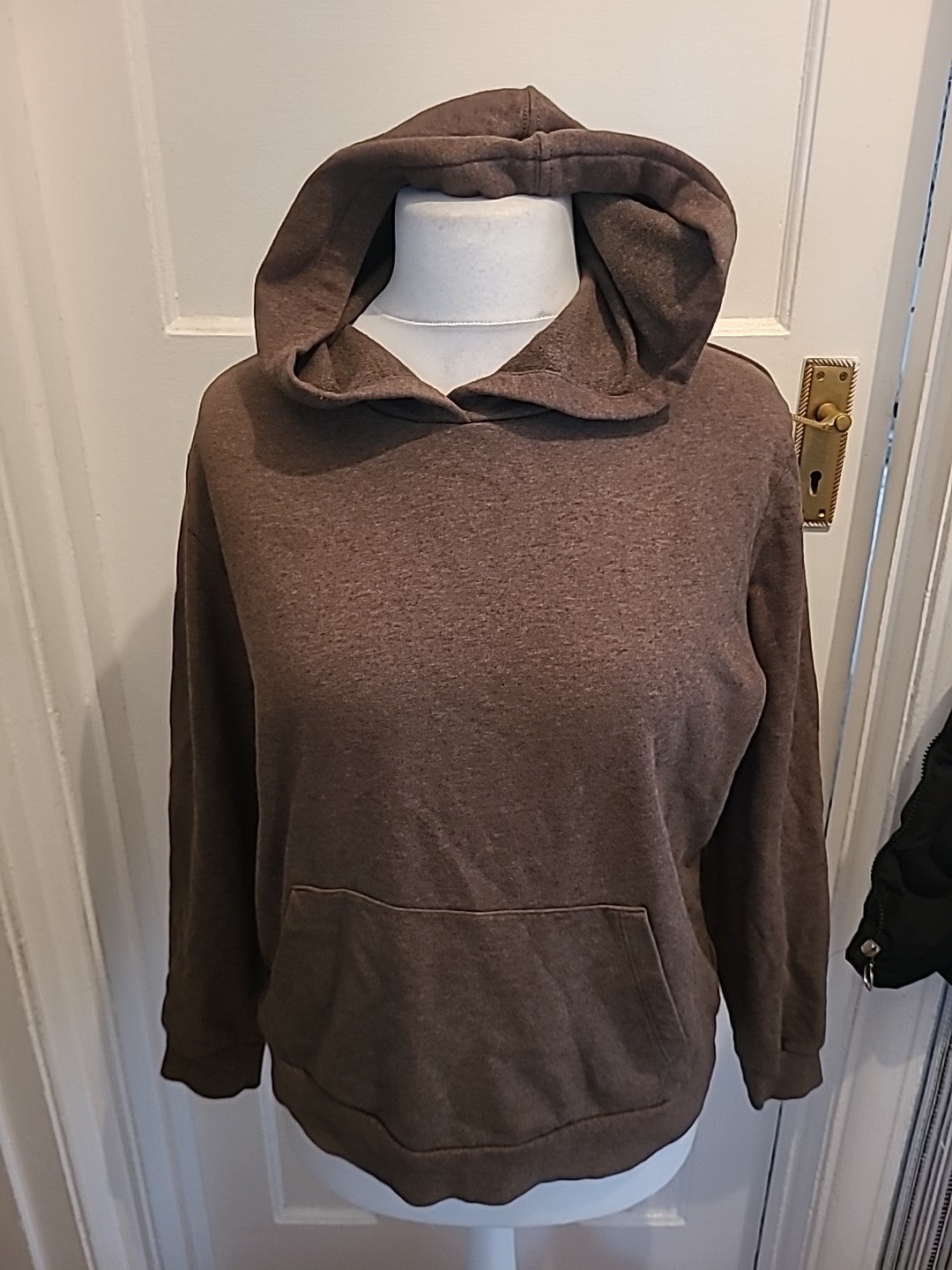 Mens Marks And Spencer Size Medium Neutral Long Sleeve Hooded Jumper
