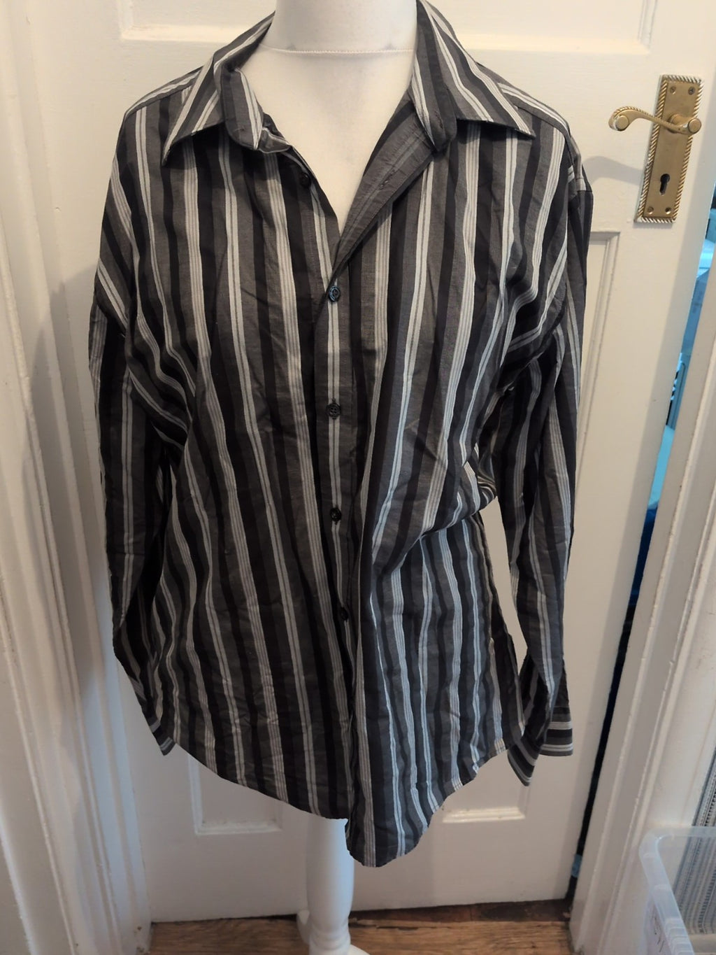 Autograph XL Luxury European Fabric Multi Stripe Long Sleeve Shirt