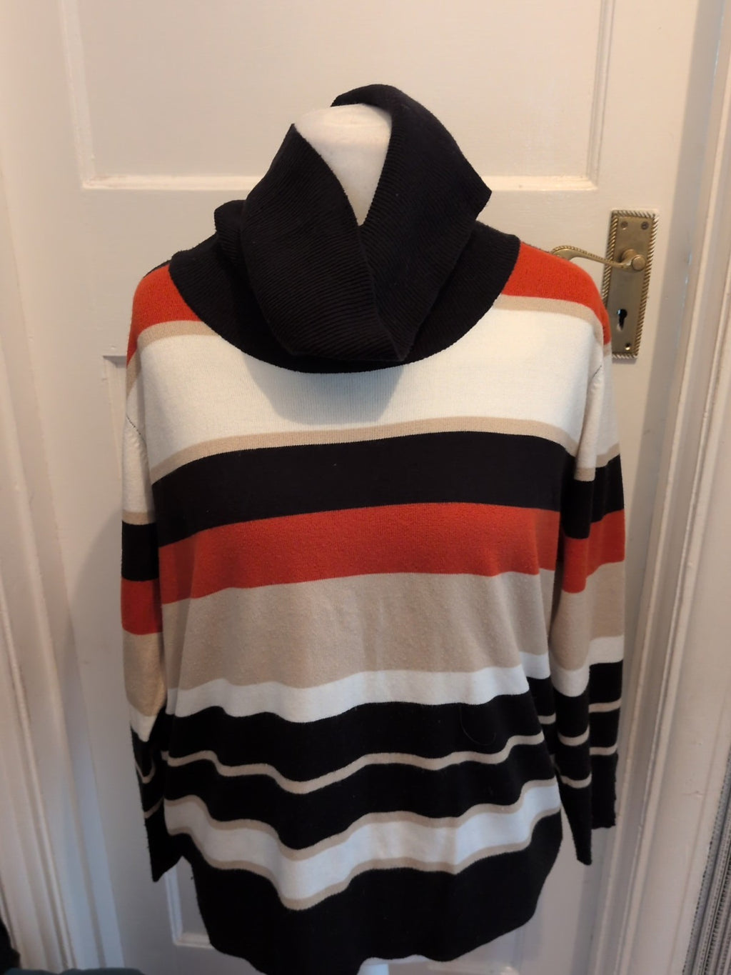 Isle 22-24 Multicoloured Striped Roll Neck Jumper