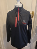 Mens Island Green Size Large Black With Pink Trim Gold Jumper