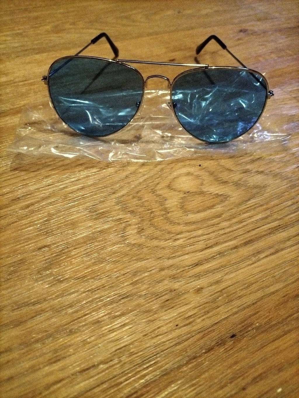 Men's Silver Frame With Blue Tint Sunglasses