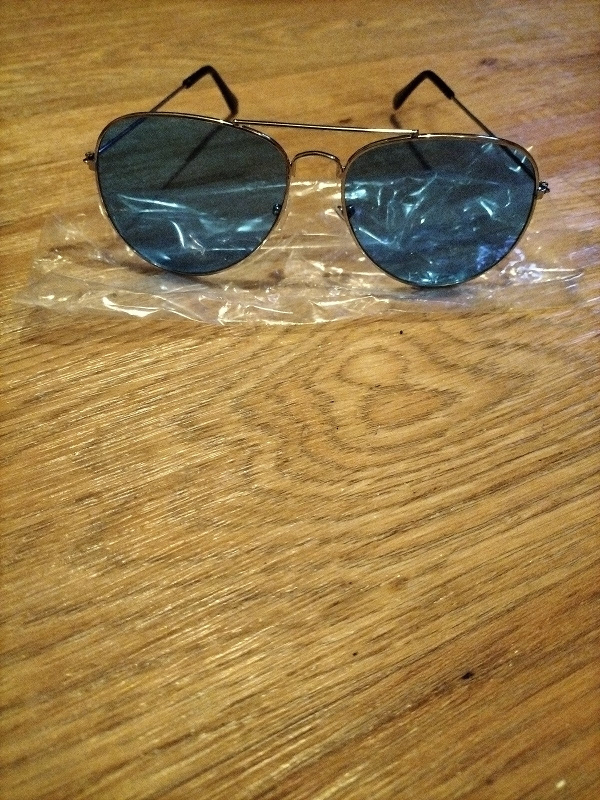 Men's Silver Frame With Blue Tint Sunglasses
