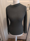Ladies Primark Small Green High Neck Long Sleeve Jumper