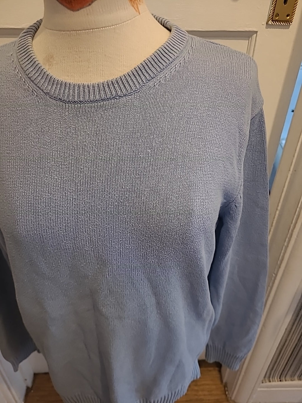 Mens Pale Blue Jumper Maine Size Med