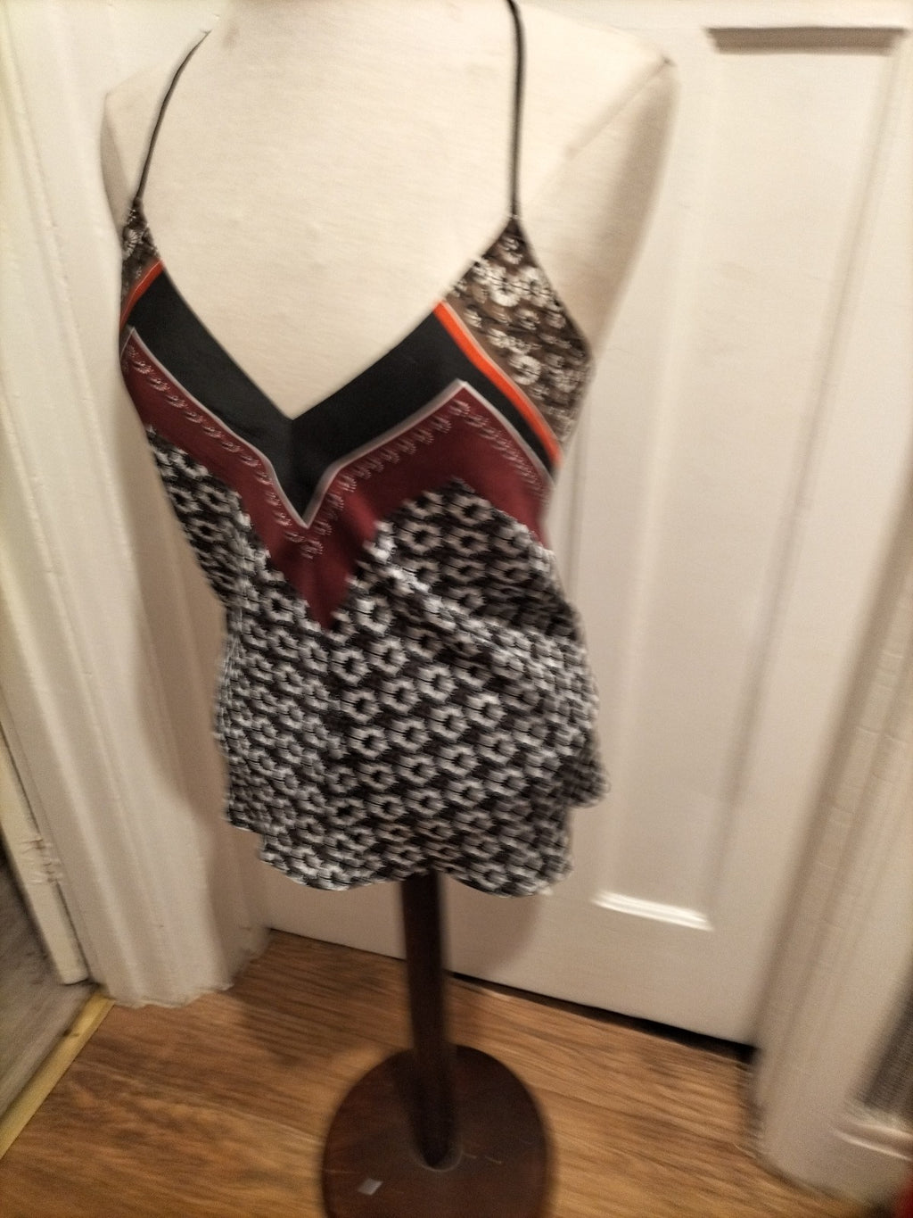 Ladies Zara Size XS Multicoloured Patterned Sleeveless Top