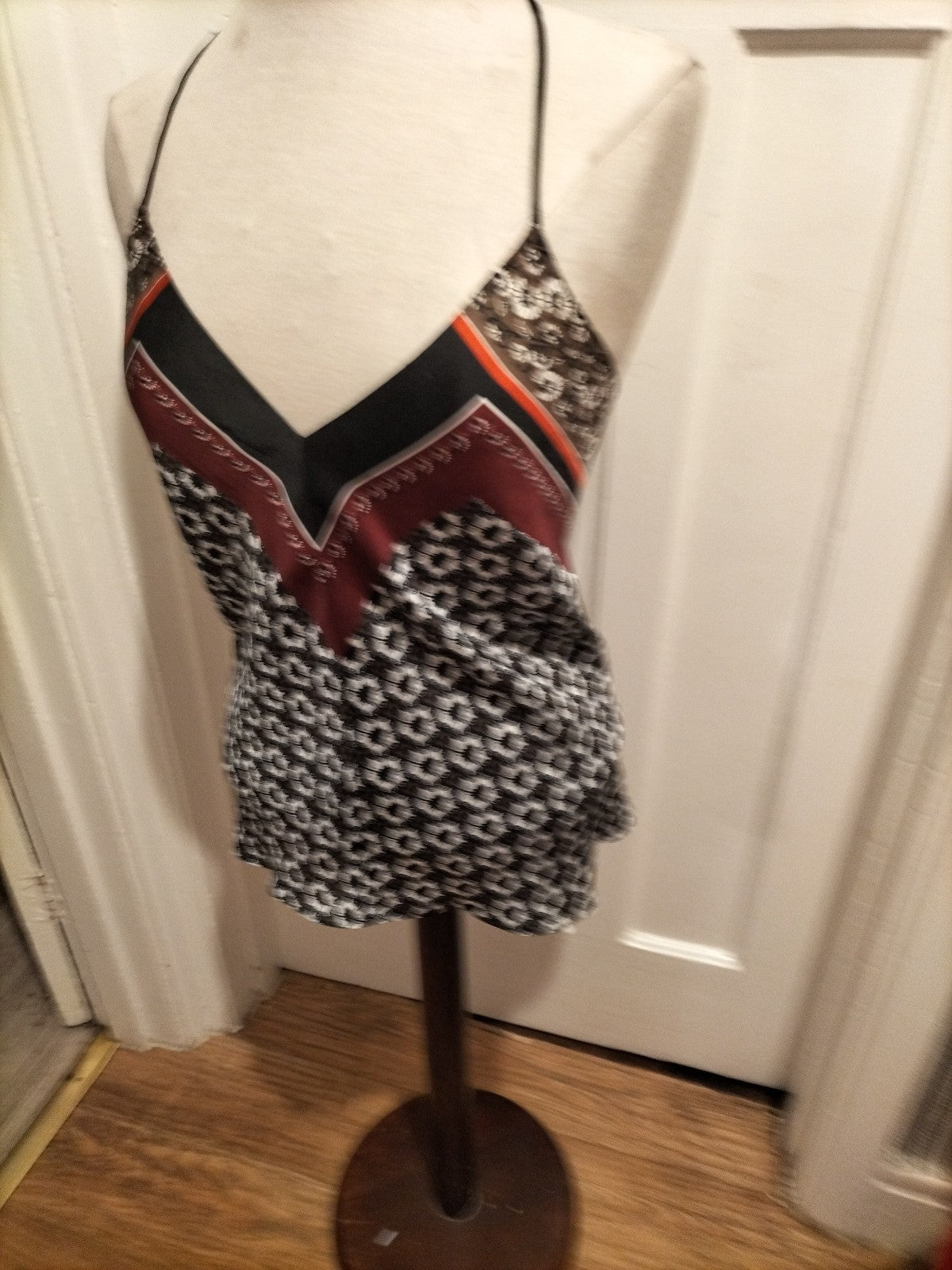 Ladies Zara Size XS Multicoloured Patterned Sleeveless Top