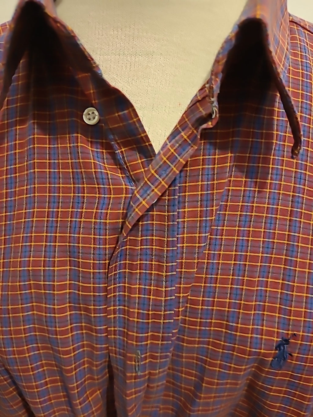 Mens Shirt Ralph Lauren Size Large Red Check