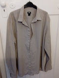 Mens Long Sleeved Shirt Beige H&M Size XL