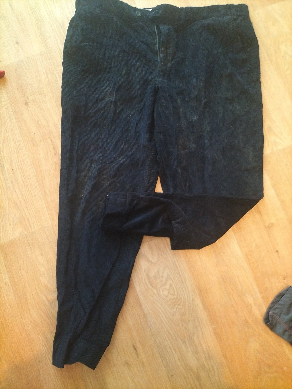 Mens Marks And Spencer Size 38/29 Navy Corduroy Trousers