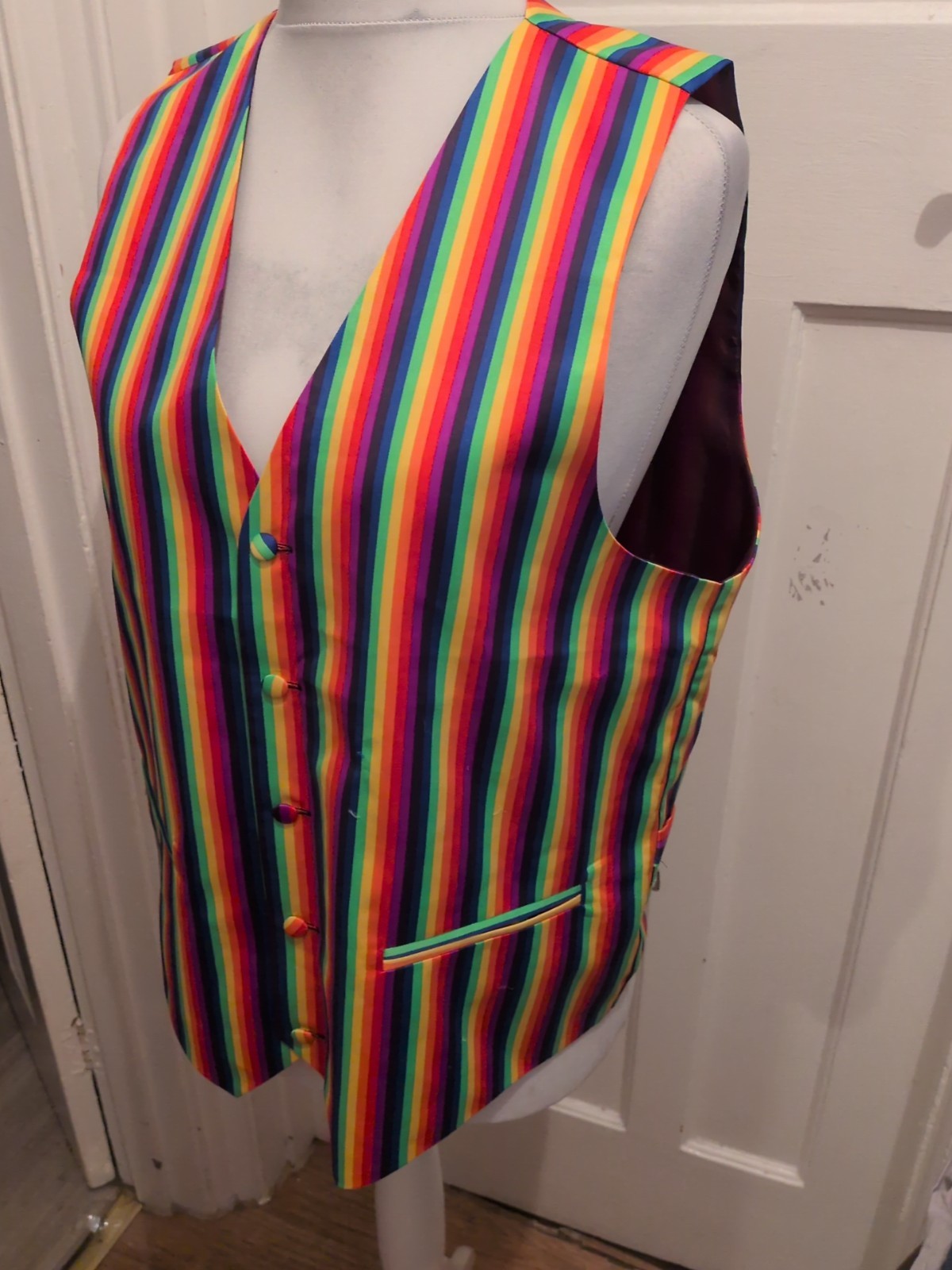 Mens Milano Size Large Multicolor Waist Coat