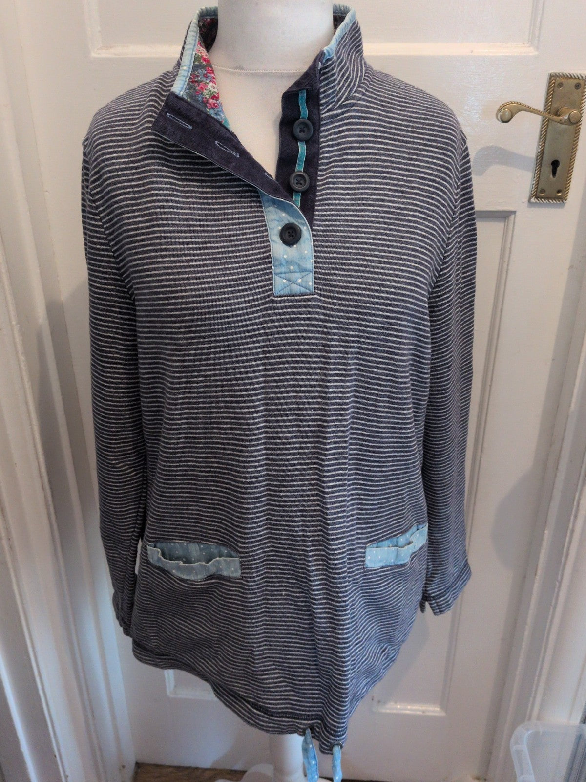 Per Una Large Chambray Mix Stripe Jumper