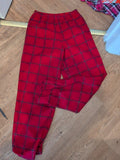 Marks And Spencer Small Red Check Elasticated Pyjama Bottoms