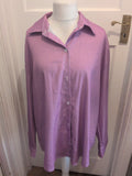 Ladies Size 3XL Purple Long Sleeve Buttoned Shirt