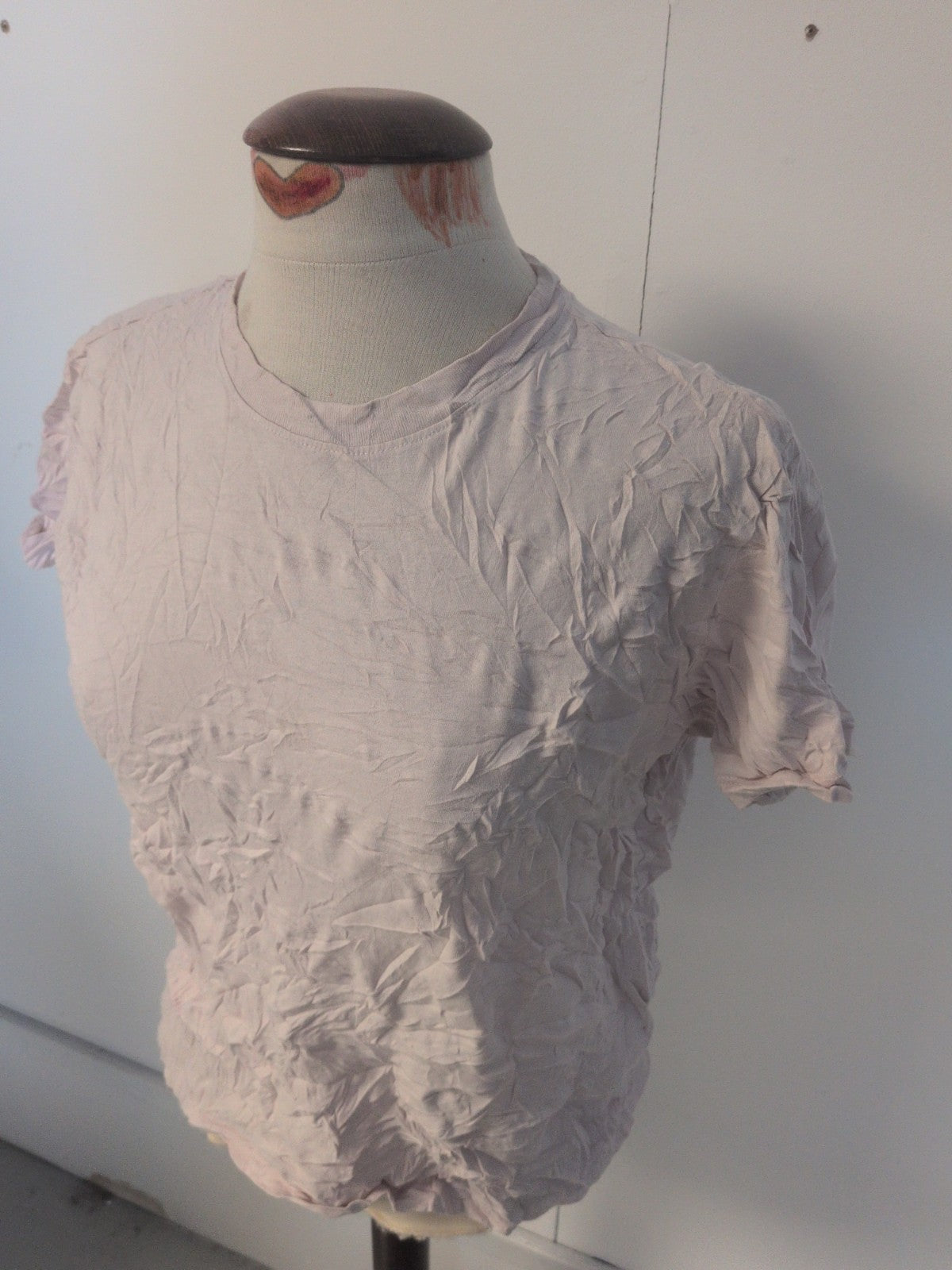 Ladies H&M Size Small Pale Light Pink Short Sleeve T-shirt