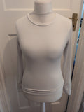 Primark Small White Long Sleeve With Thumb Hole T-shirt