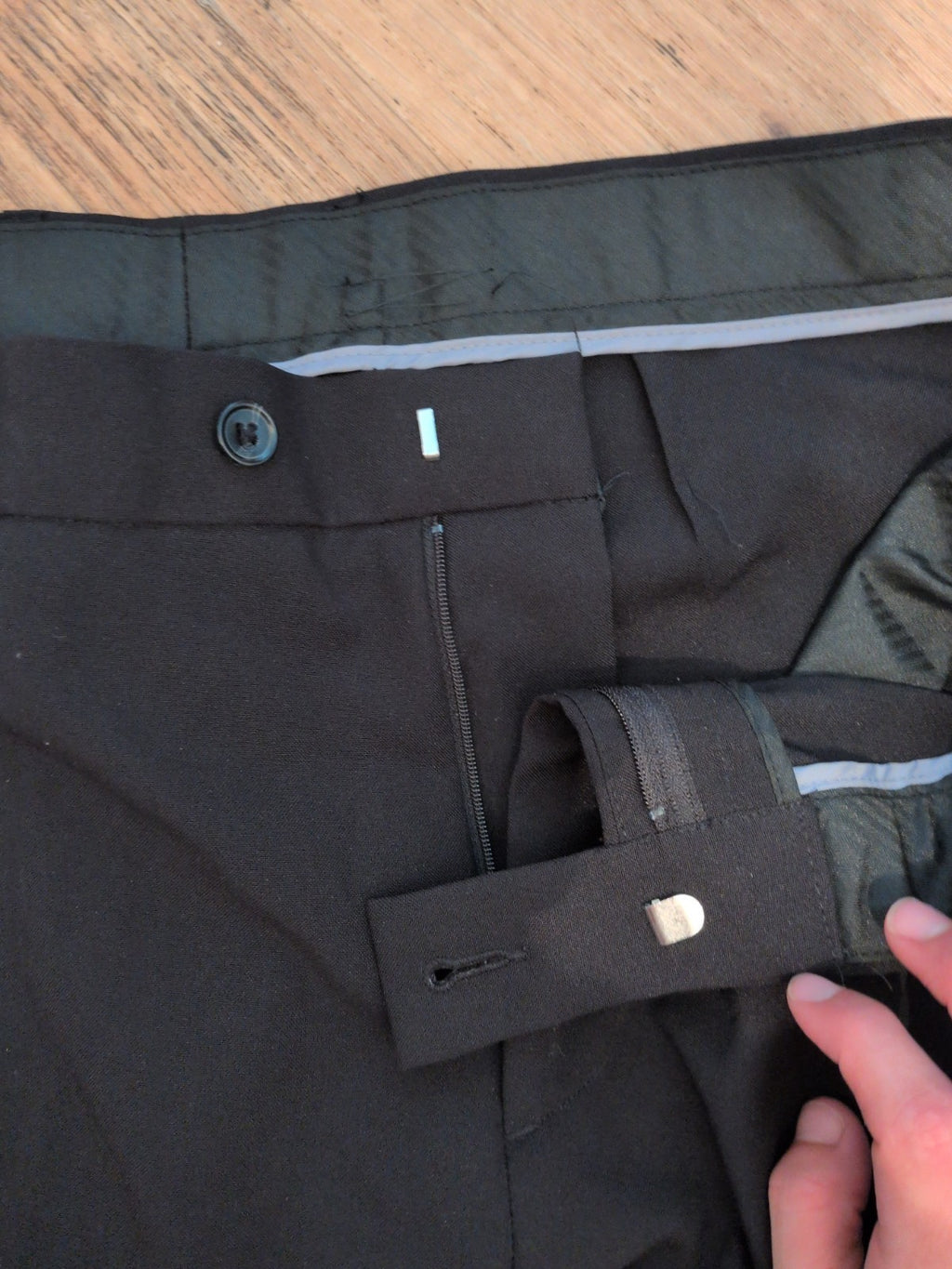 George Regular Fit 38W 29L Black Smart Trousers Immaculate