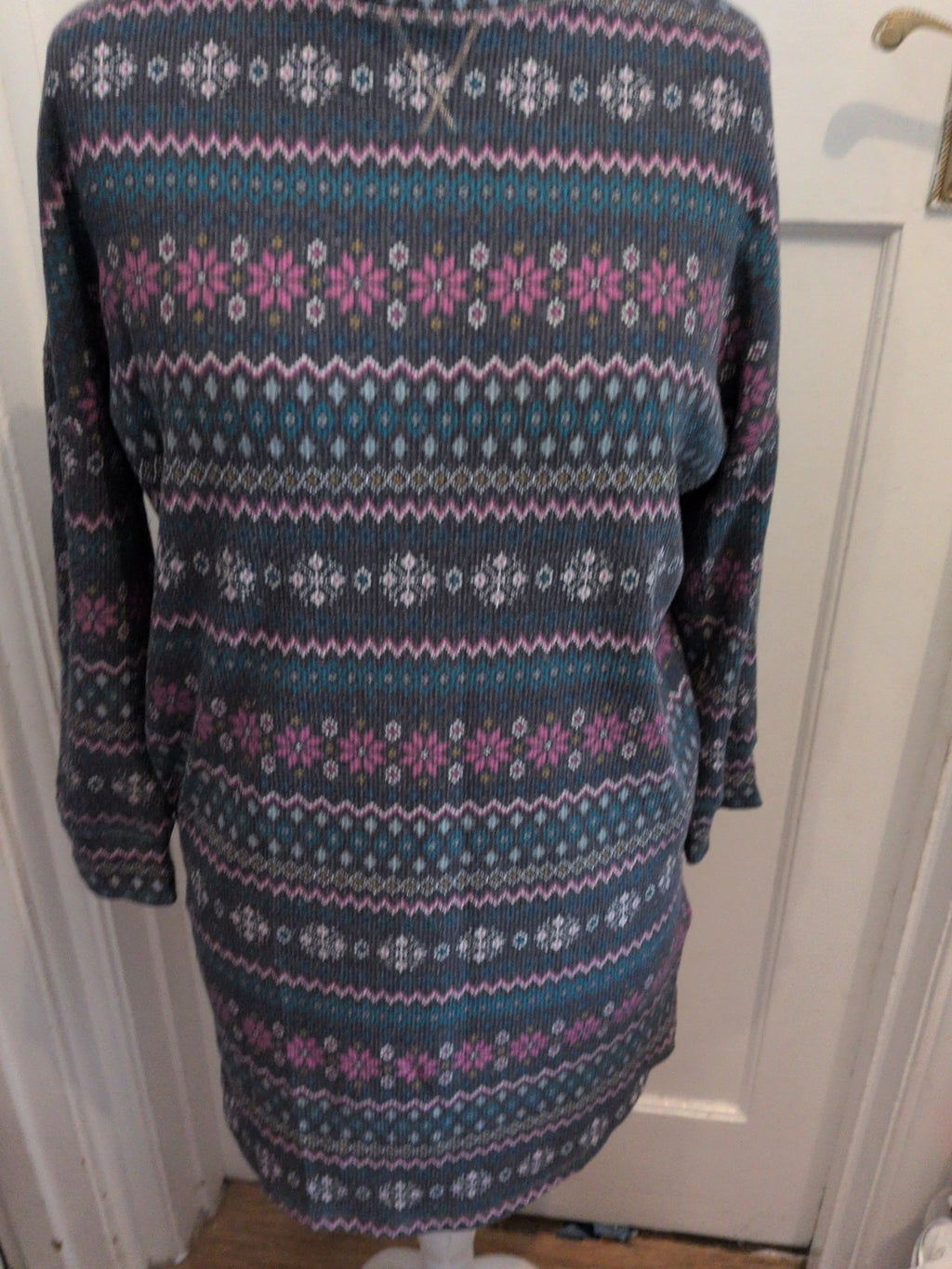 Marks And Spencer Small Multicoloured Pattern 3/4 Sleeve Dress Bobbling