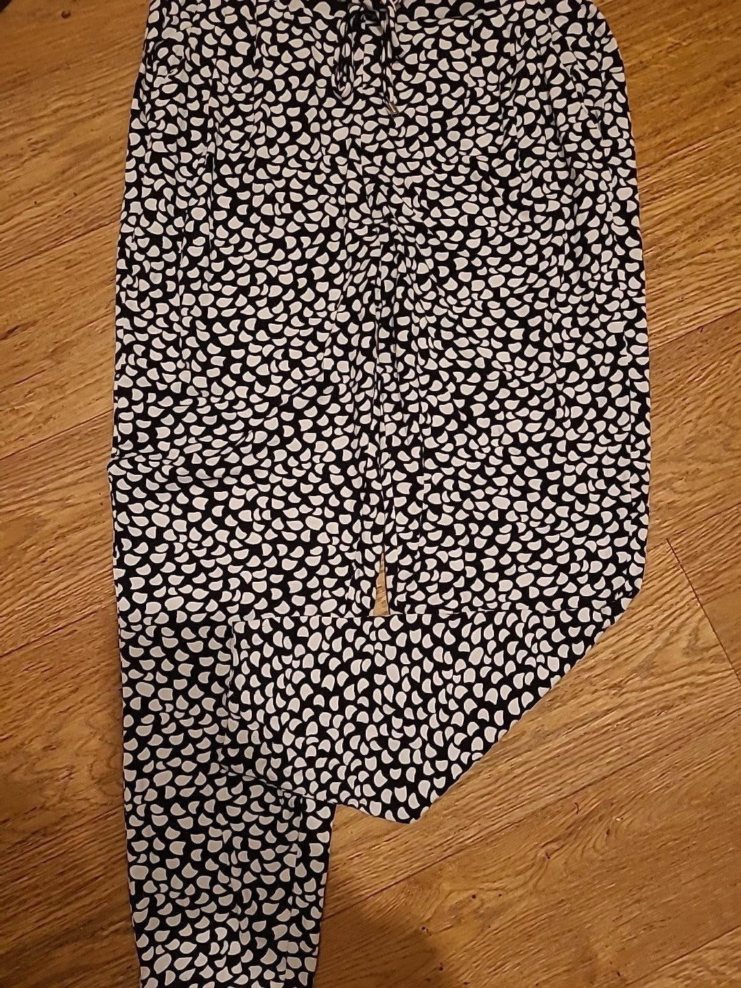Ladies Papaya Size 10 Black And White Elasticated Leggings