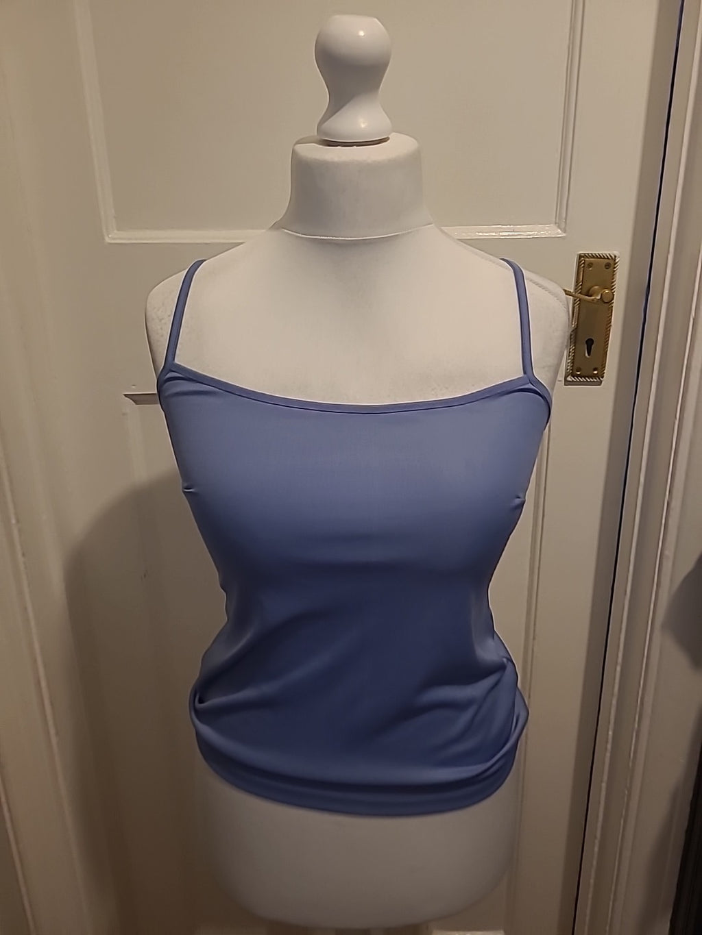 Ladies Bonmarche Size 10 Bluey Grey Sleeveless Cami Top