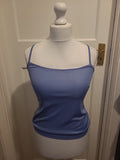 Ladies Bonmarche Size 10 Bluey Grey Sleeveless Cami Top