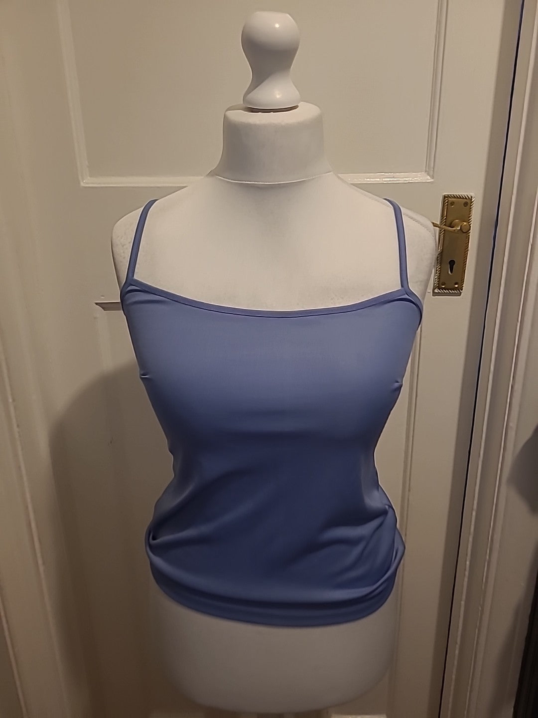 Ladies Bonmarche Size 10 Bluey Grey Sleeveless Cami Top