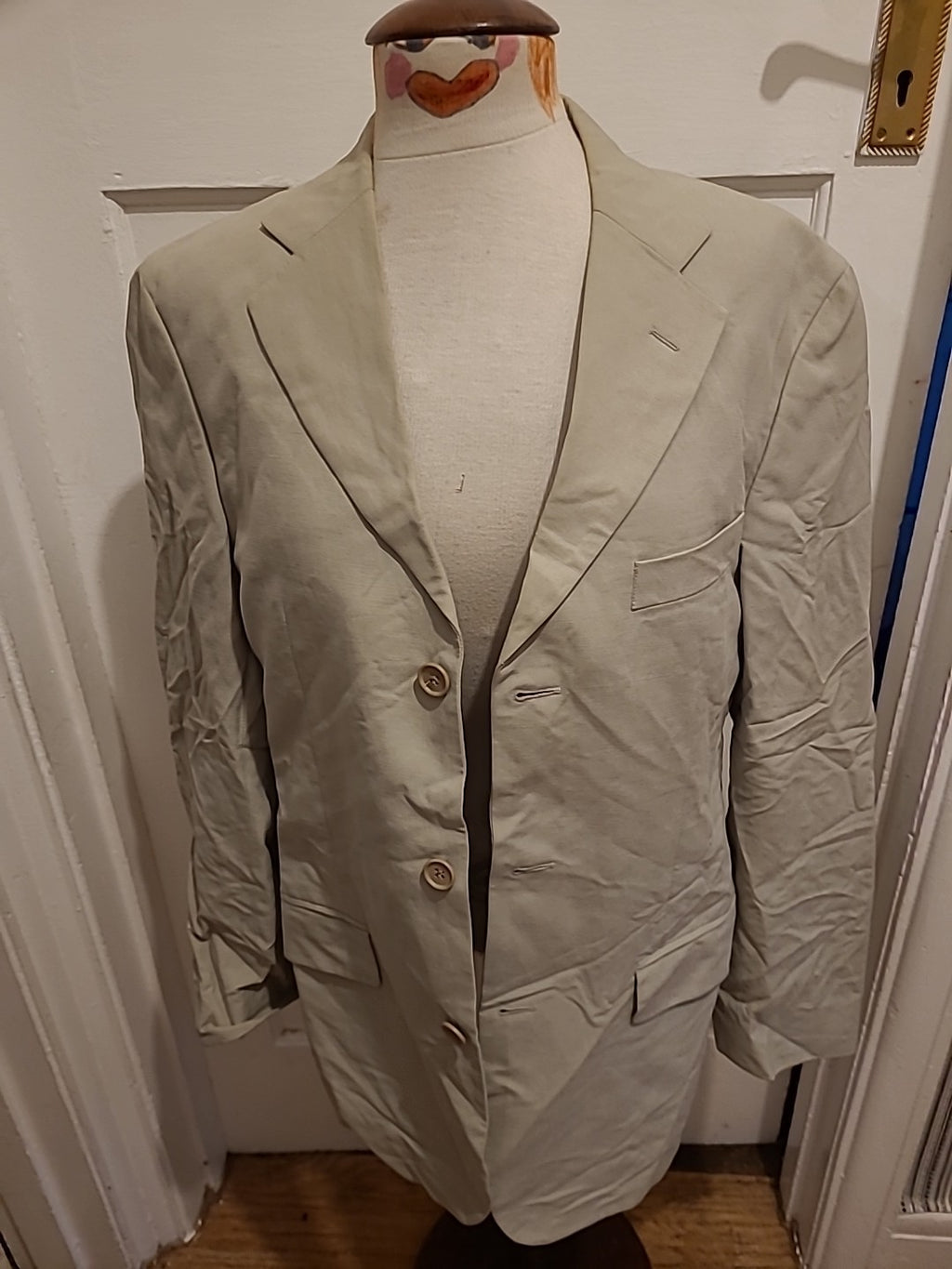 Mens Marks And Spencer Collezione Size 38M Stone Blazer