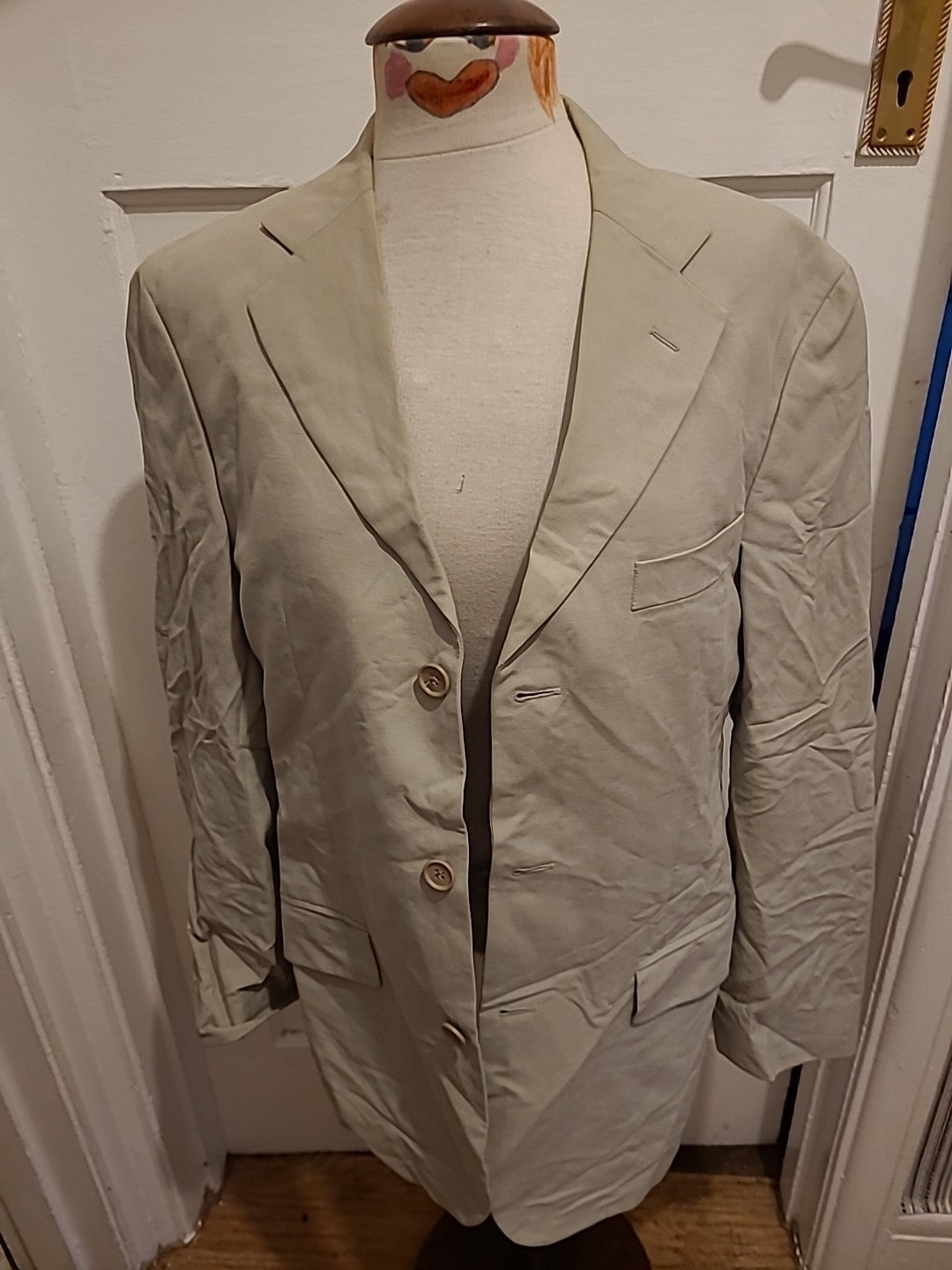Mens Marks And Spencer Collezione Size 38M Stone Blazer