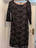 Evie 16 Black Lace Lined Long Sleeve Dress