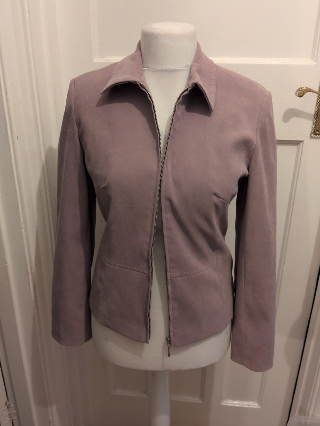Primark 12 Pale Purple Full Zip Padded Lined Blazer