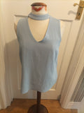 Ladies New look Size 10 Baby Blue Sleeveless Blouse