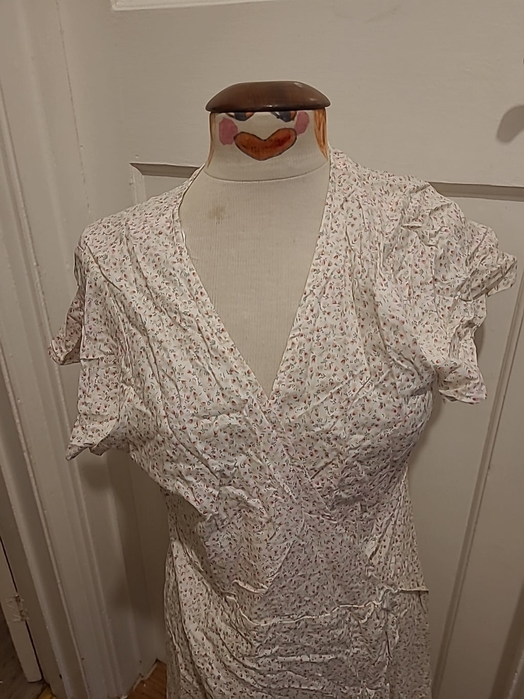 Ladies Primark Size Large(14-16) Floral Short Sleeved Wrap Dress