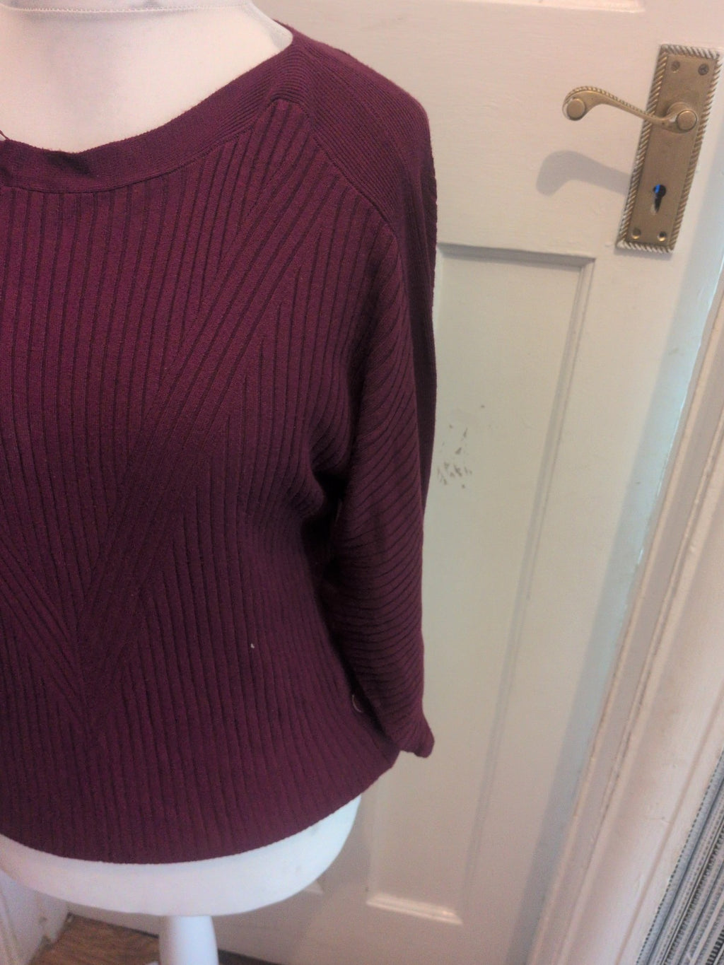 M&S Collection 14-16 Purple Half Sleeve Jumper