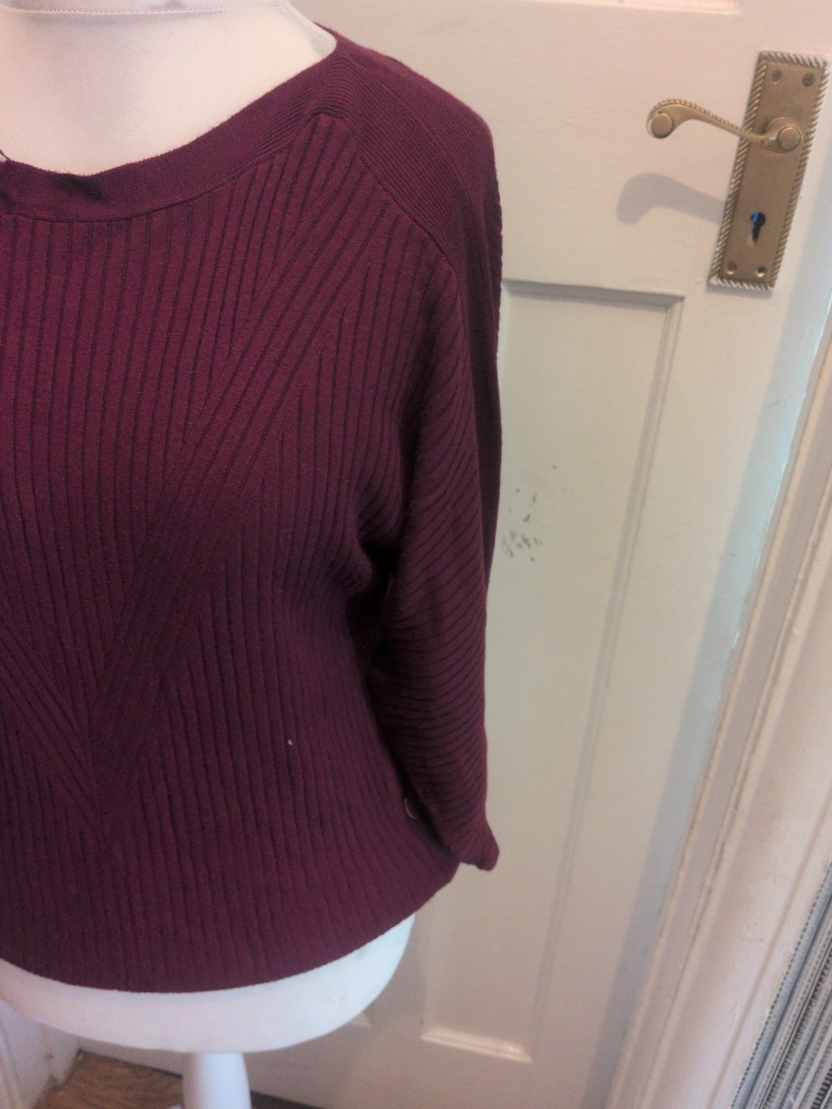 M&S Collection 14-16 Purple Half Sleeve Jumper