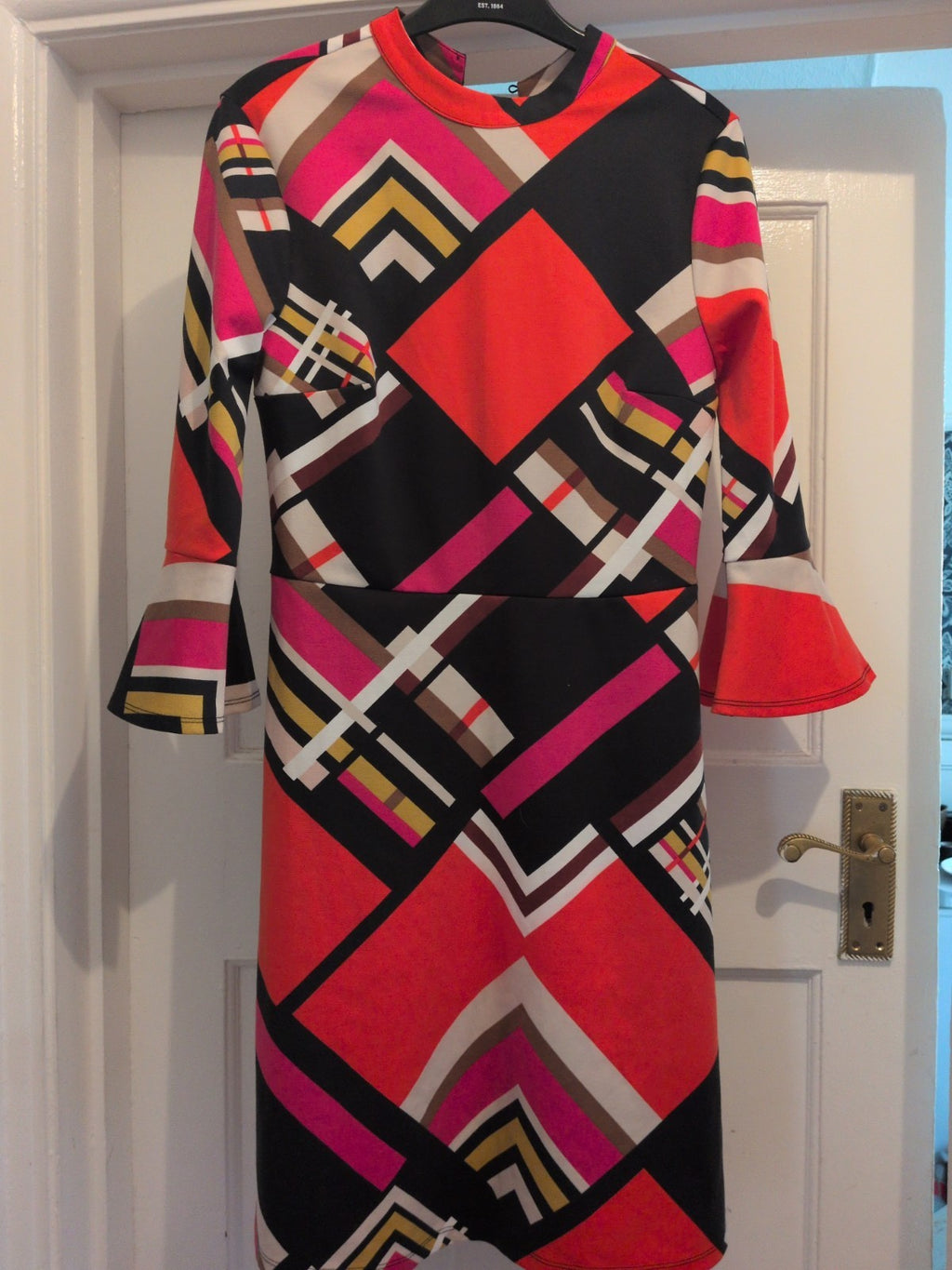 Tu 8 Multicoloured Flute Sleeve Dress