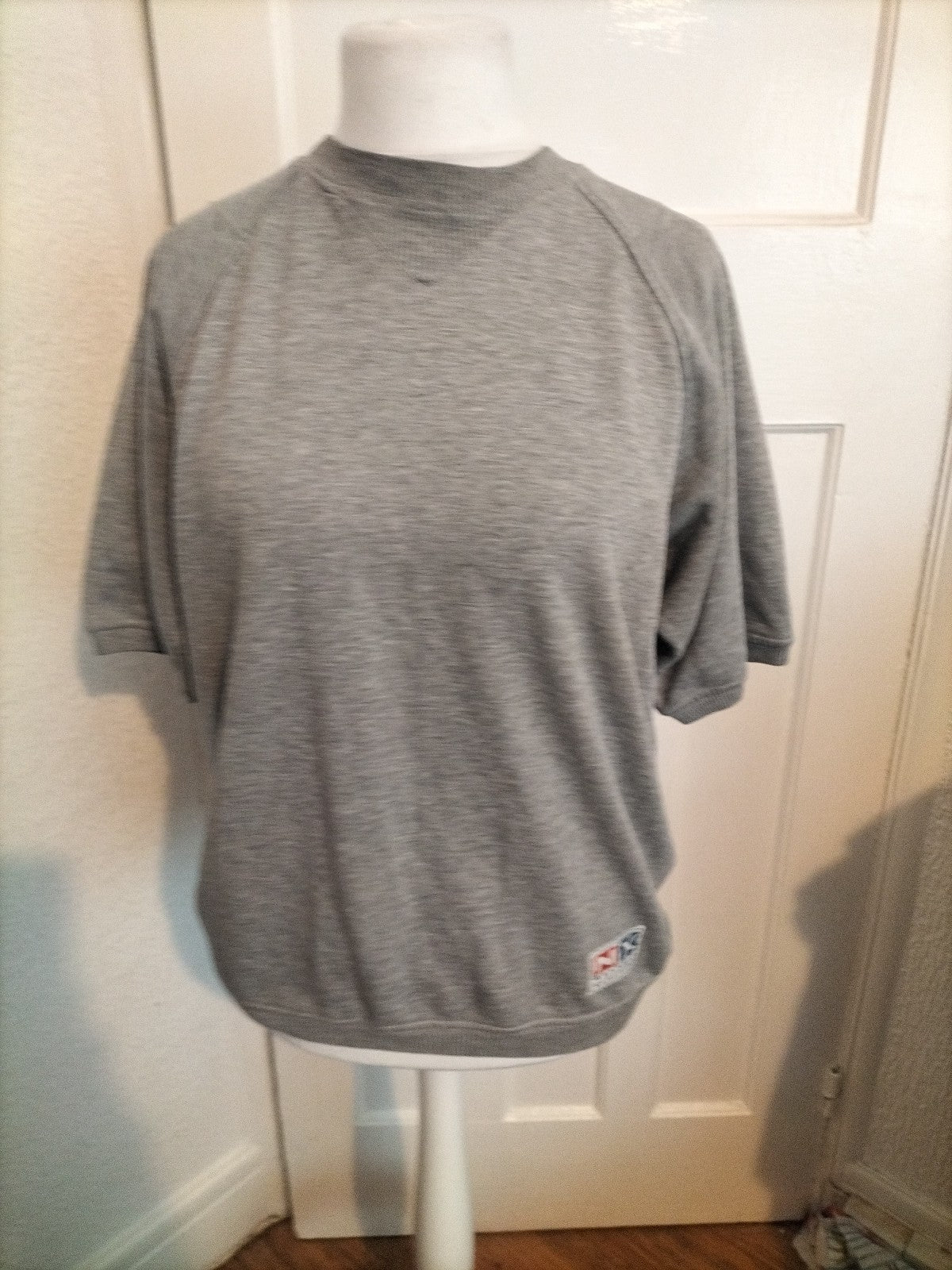 Mens Nx Sport Size Large Grey Short Sleeved Jumper