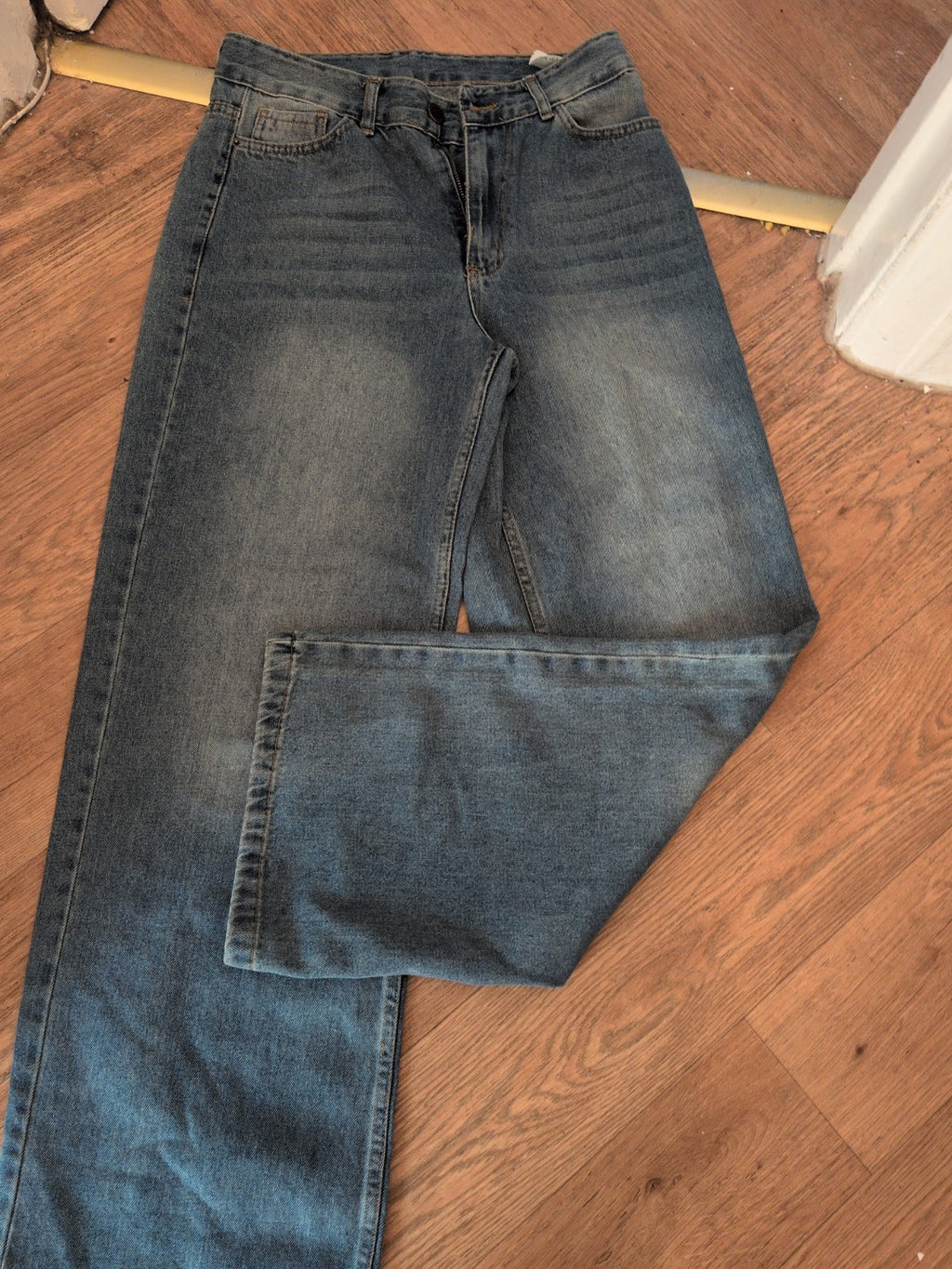 Ladies Size 14 Wide Leg Denim Jeans