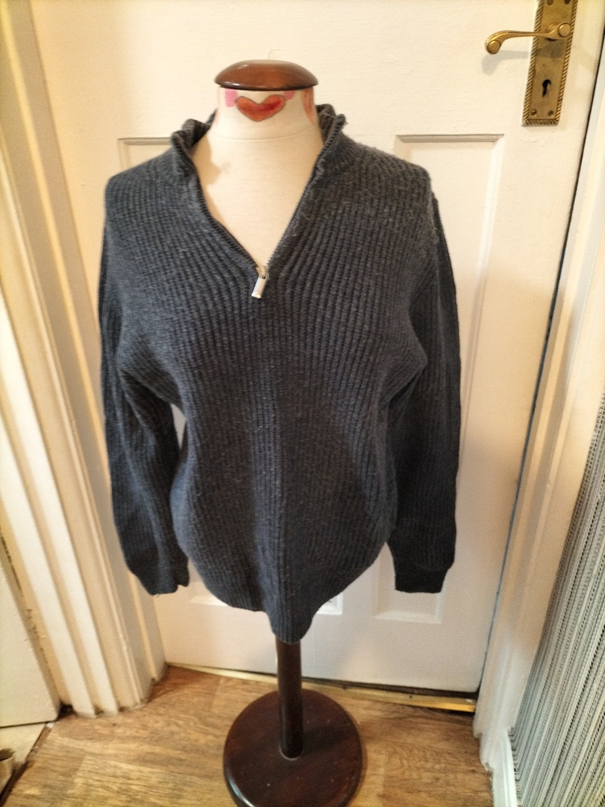 Mens Marks And Spencer Size Small Dark Denim Coloured Jumper