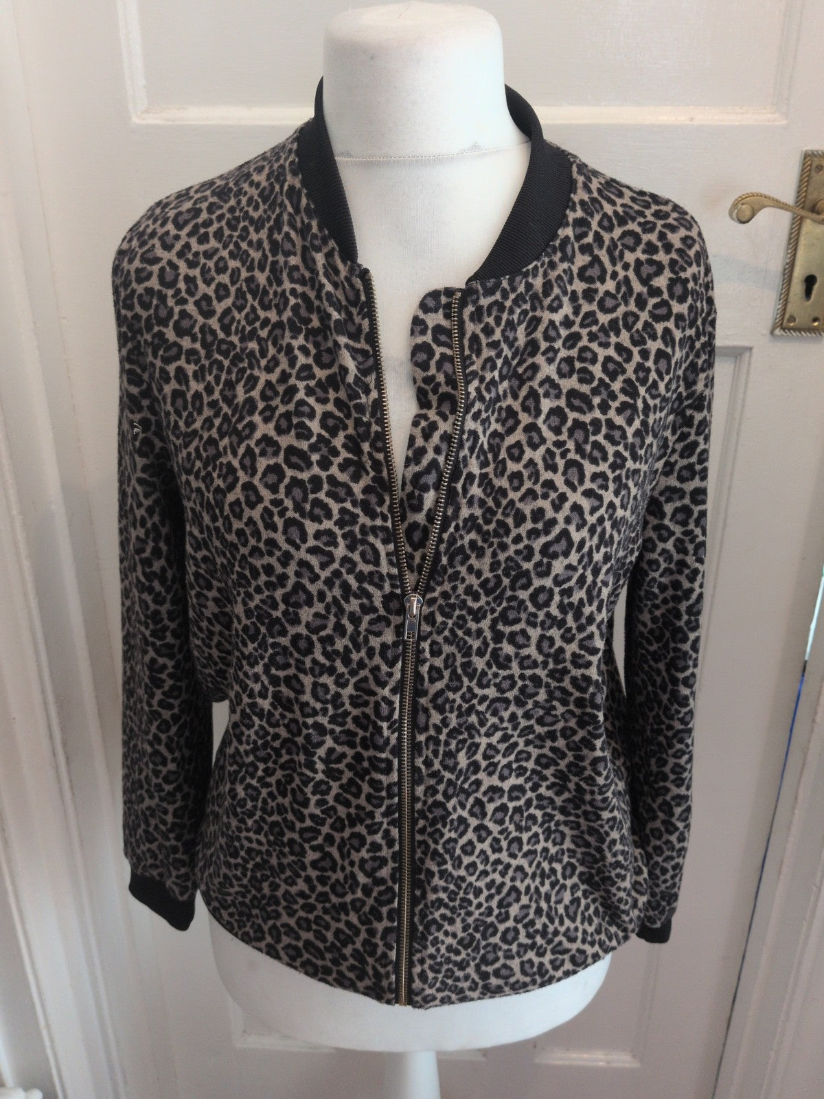 Primark 14 Leopard Print Full Zip Basic Jacket