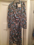 Brand New Girl In Mind Size 10 Black Floral Long Sleeved Dress