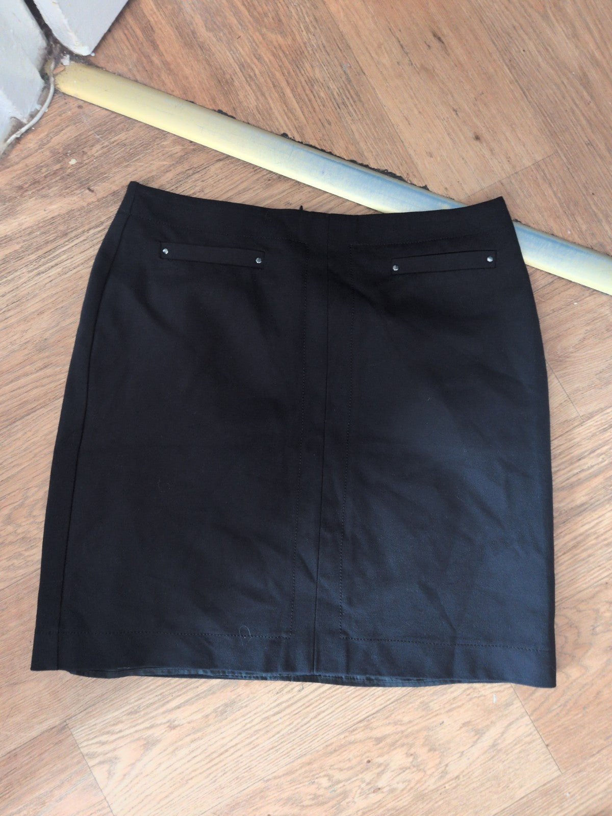 M&Co 12 Black Skirt Lined Knee Length