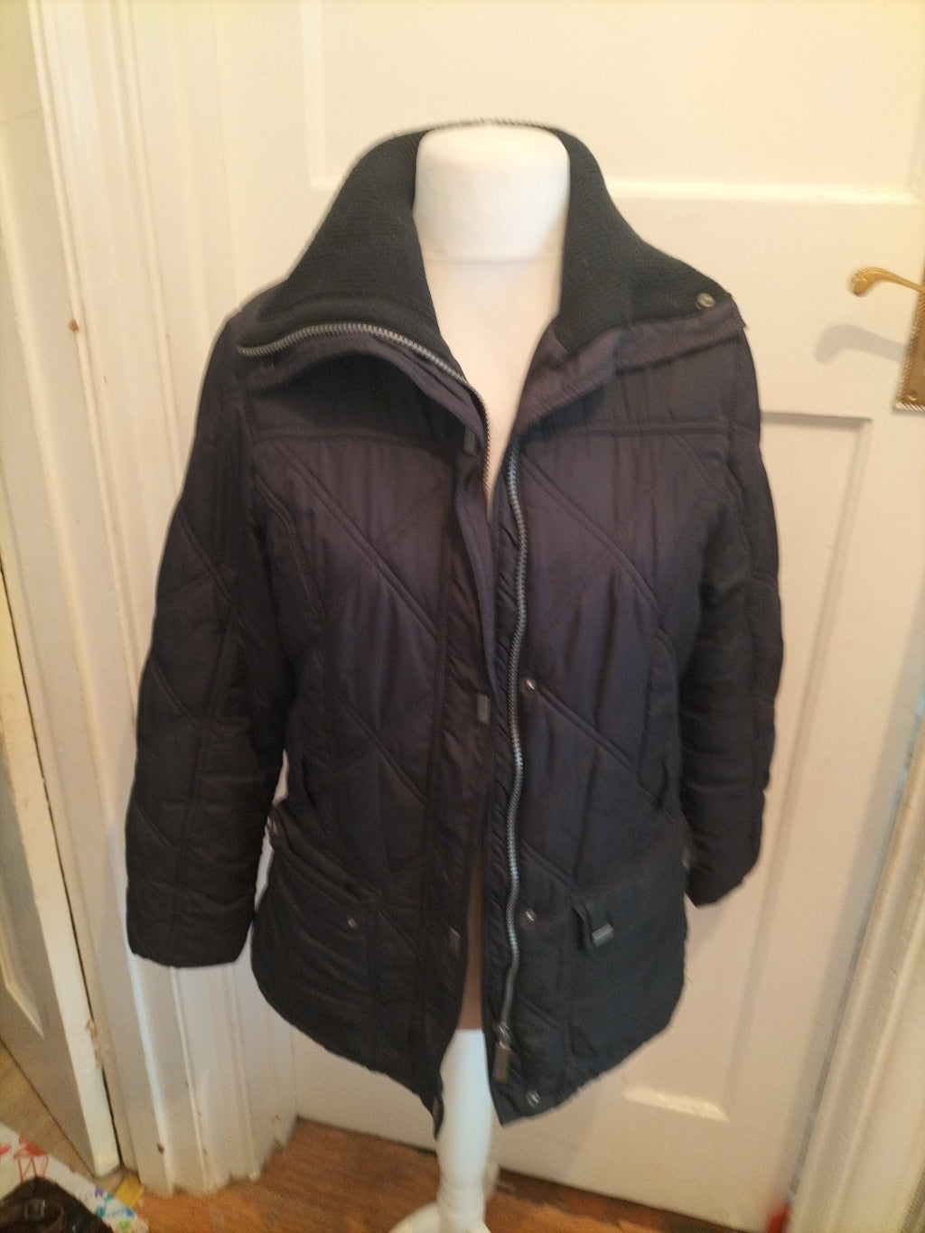 BHS 14 Black High Neck Slight Padded Jacket