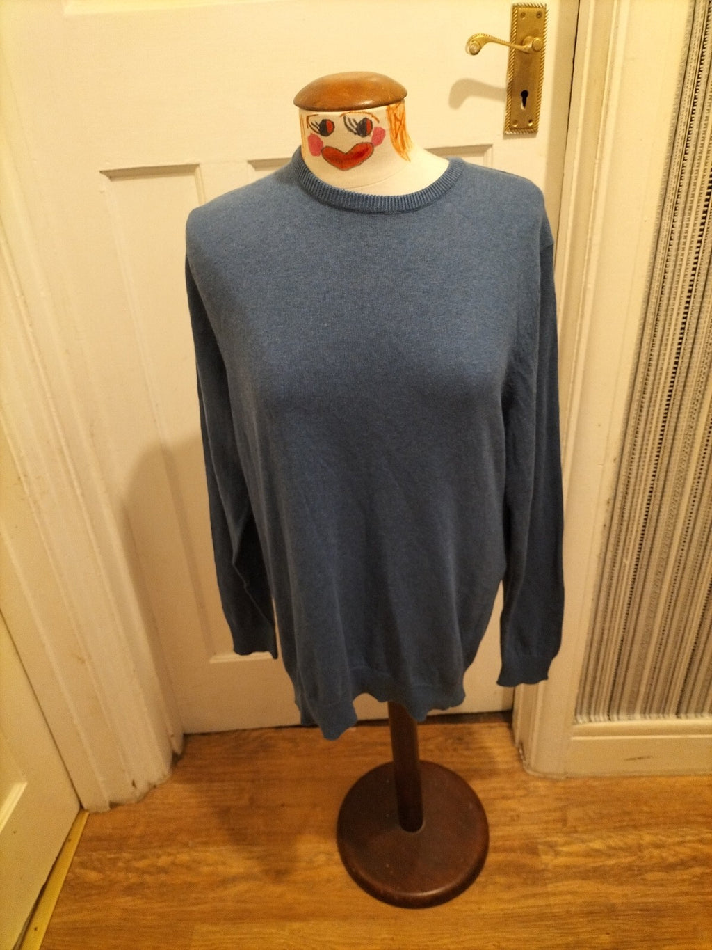 Mens George Size Medium Blue Pullover Jumper