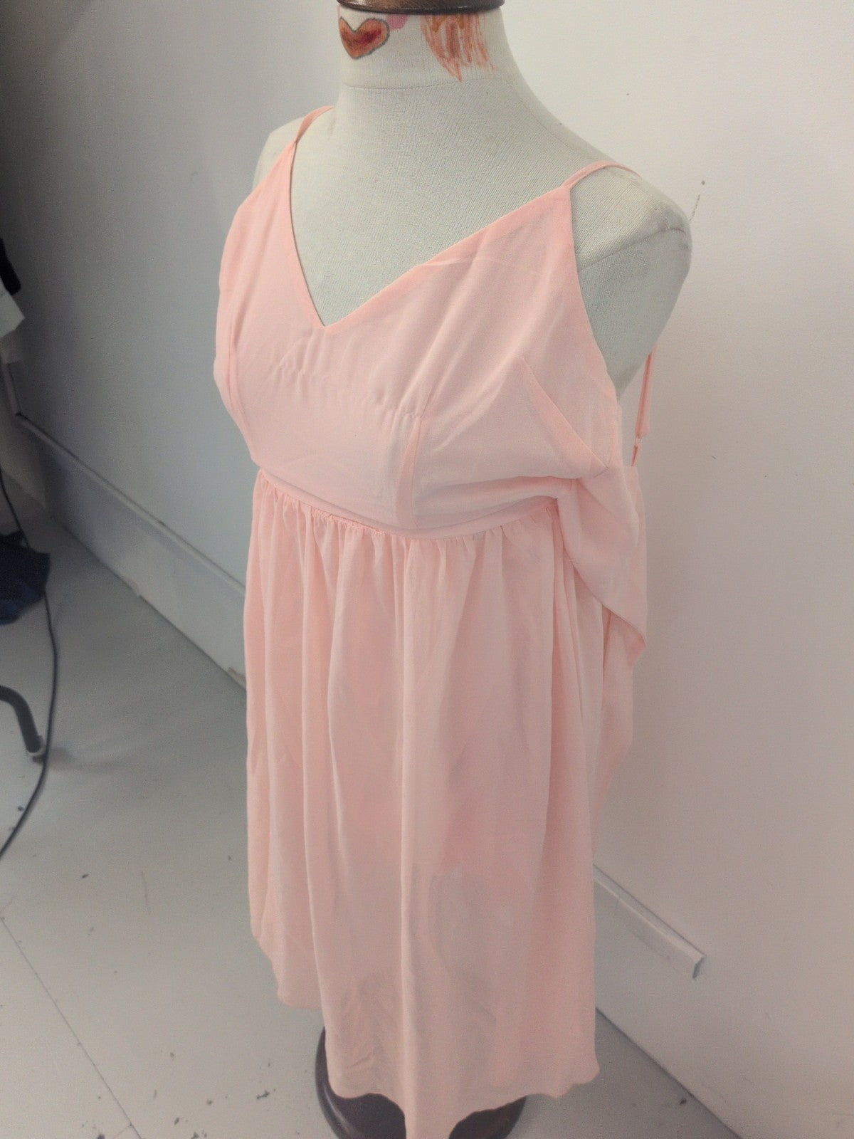 Boohoo 12 Pink Lined Knee Length Dress Sleeveless