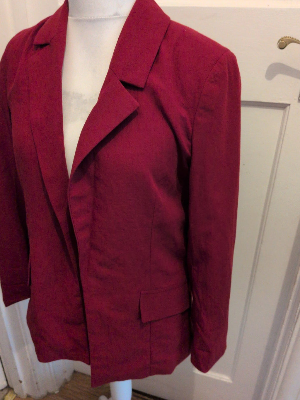 Primark Small Deep Red Lined Padded Blazer